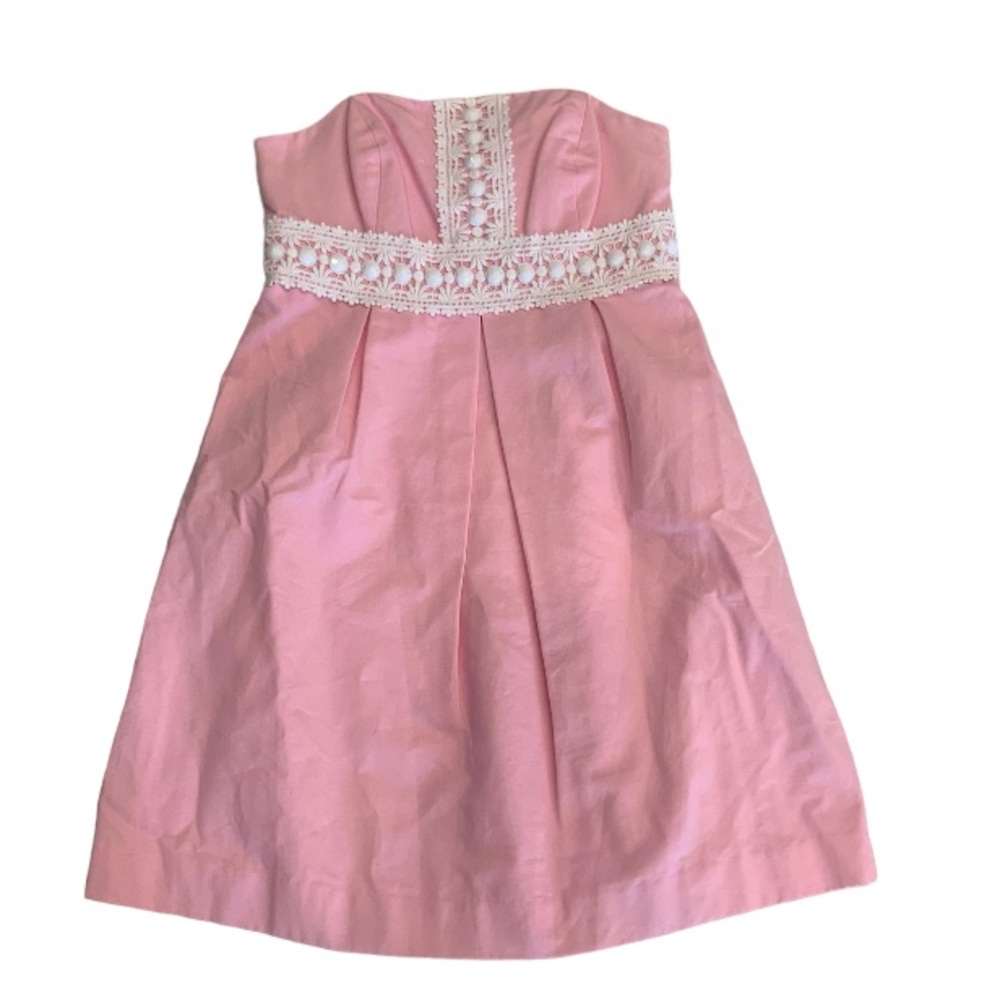 Lilly Pulitzer BETSY Pink Strapless dress size 2 New